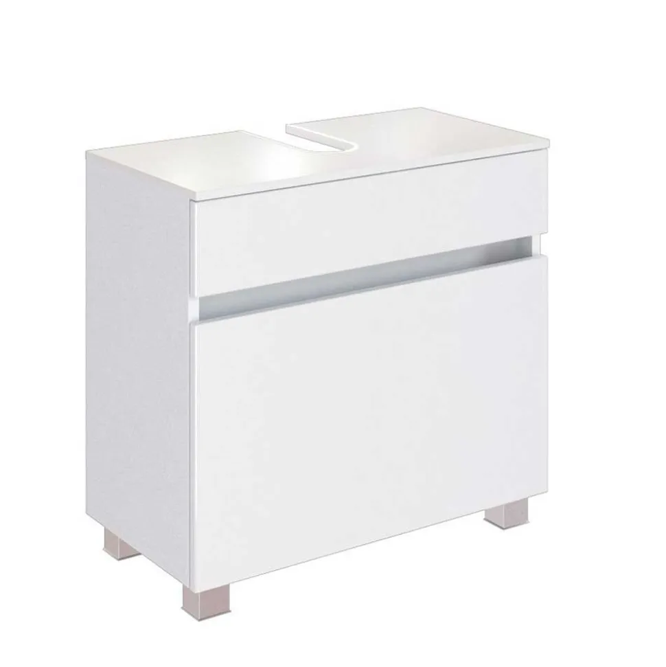 Bad Waschbecken Schrank in Weiß - Vandan