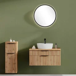 Bad Waschkonsole & Unterschrank & Spiegel - Crystoga (dreiteilig)