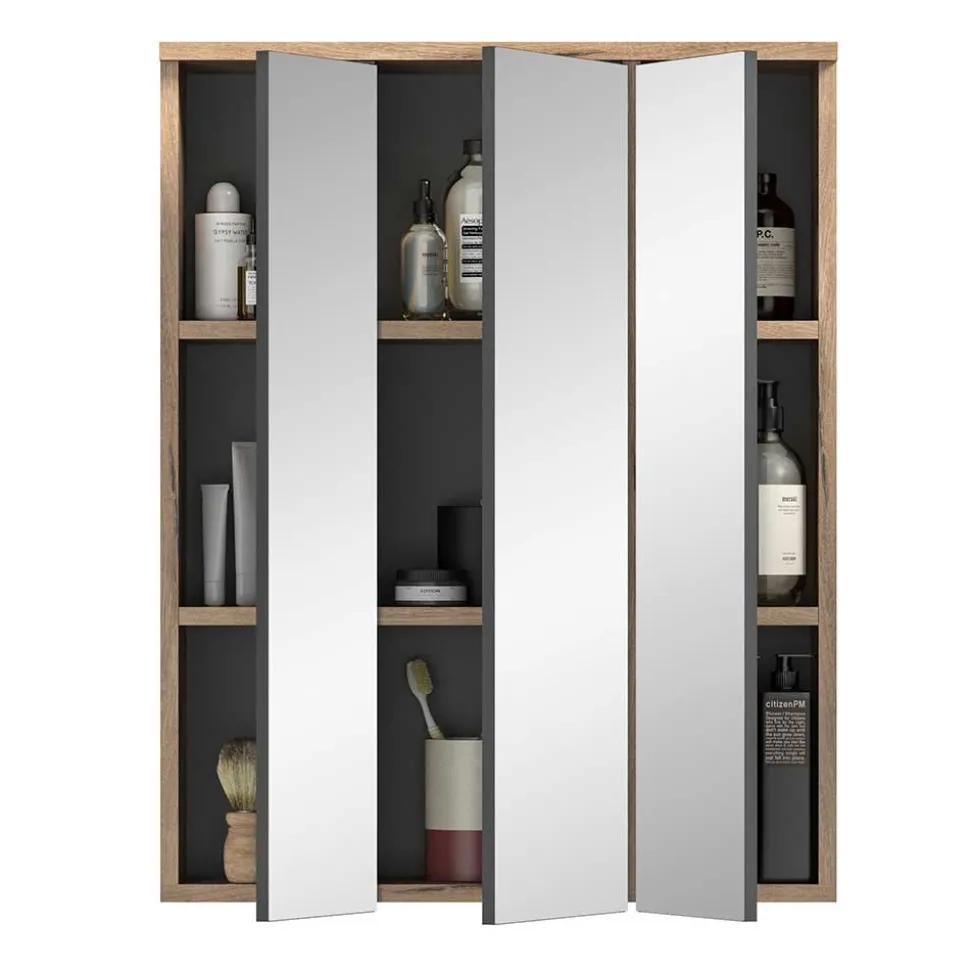 Bad Waschplatz mit Hochschrank Set - Depart (dreiteilig)