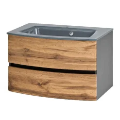 Bad Waschplatz Set & Midischrank - Vandija (dreiteilig)