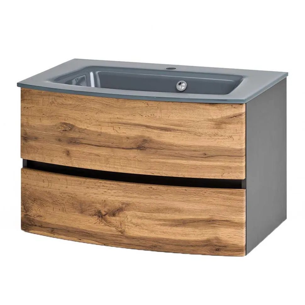 Bad Waschplatz Set & Midischrank - Vandija (dreiteilig)