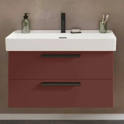 Bad Waschtischkonsole in Dunkelrot - Exeler