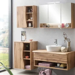 Badausstattung in Holzoptik Wildeiche - Tofias (vierteilig)