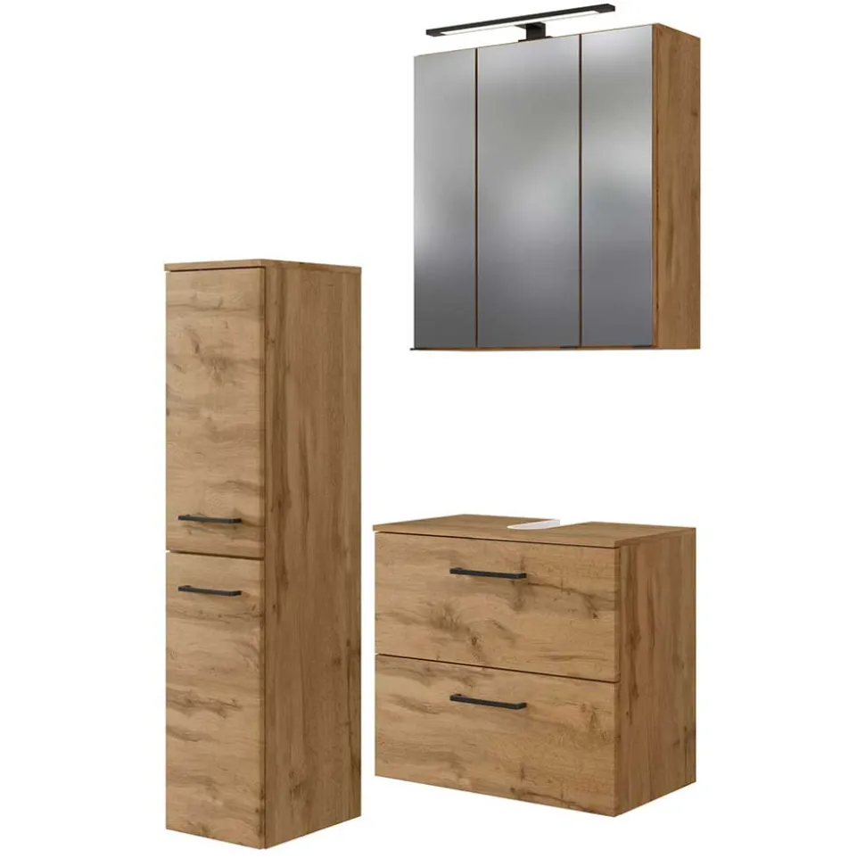 Badausstattung in Wildeiche Optik - Arazony (dreiteilig)