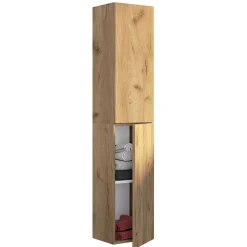 Badeinrichtung im Holzlook Set - Yulmatro (vierteilig)