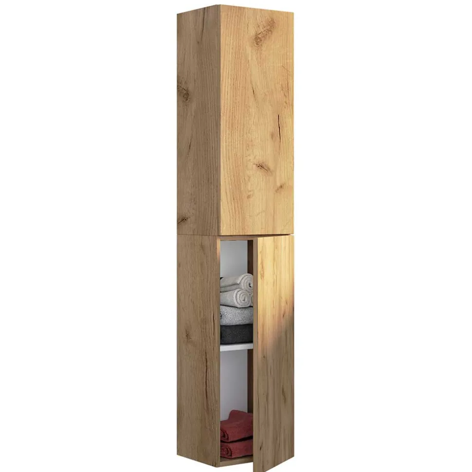 Badeinrichtung im Holzlook Set - Yulmatro (vierteilig)