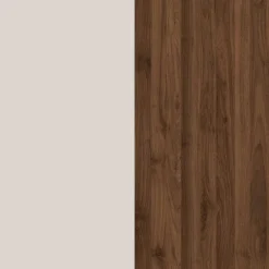 Badeinrichtung in Hellgrau mit Nussbaum - Dolida (vierteilig)