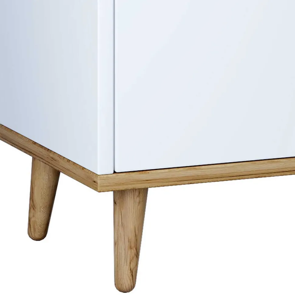 Badeinrichtung in Weiß & Wildeiche Honig - Luzern (vierteilig)