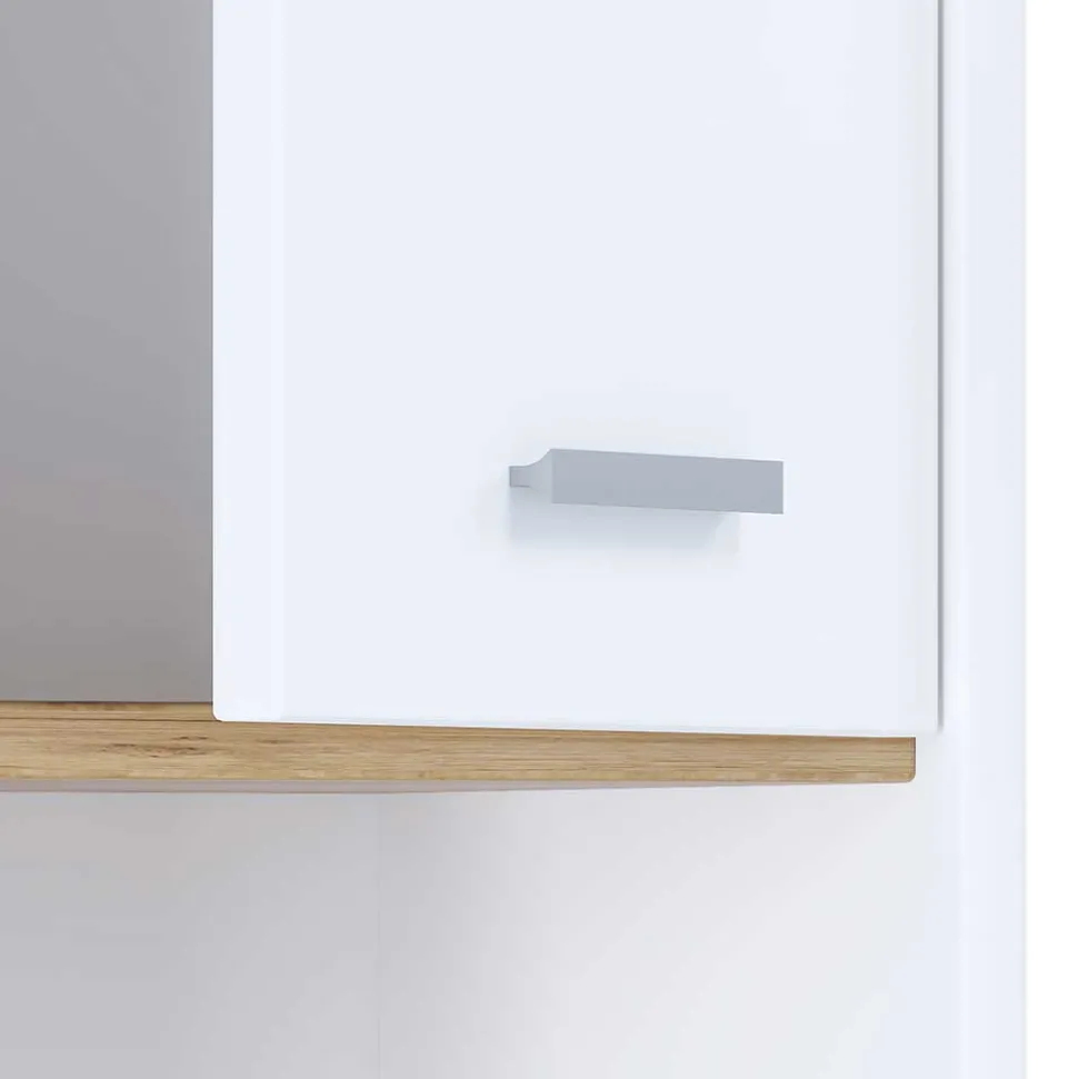 Badeinrichtung in Weiß & Wildeiche Honig - Luzern (vierteilig)