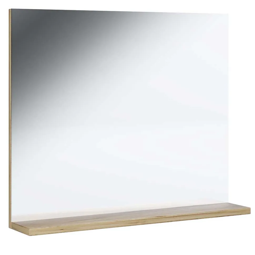 Badeinrichtung in Weiß & Wildeiche Honig - Luzern (vierteilig)