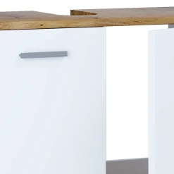 Badeinrichtung in Weiß & Wildeiche Honig - Luzern (vierteilig)