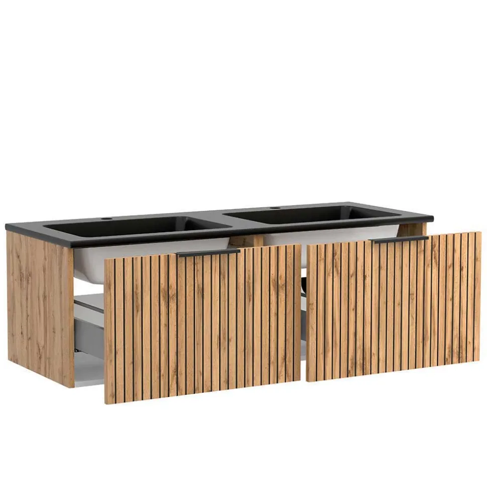 Badeinrichtung inkl 2er Waschtisch Set - Crystoga (vierteilig)