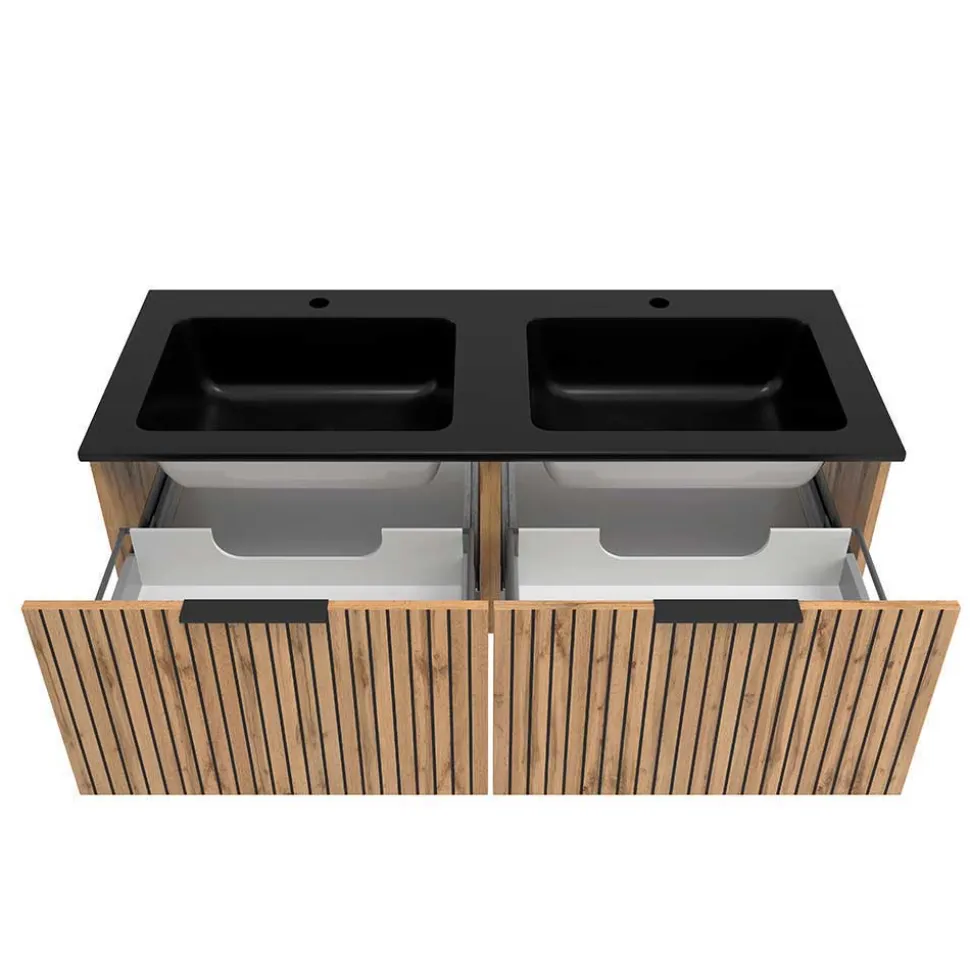 Badeinrichtung inkl 2er Waschtisch Set - Crystoga (vierteilig)