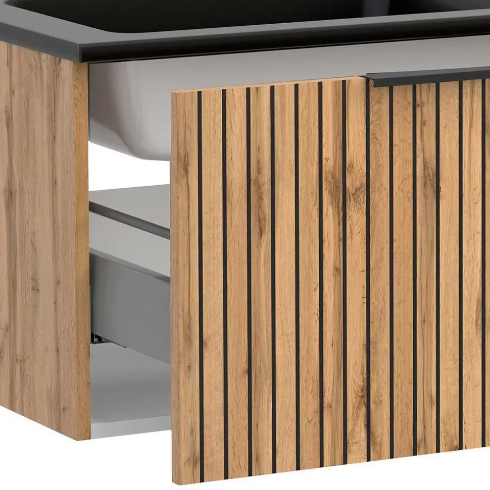 Badeinrichtung inkl 2er Waschtisch Set - Crystoga (vierteilig)