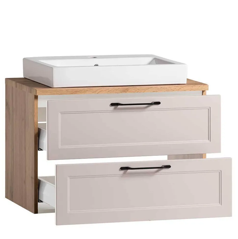 Badeinrichtung Möbelset in Hellgrau - Trioto (vierteilig)