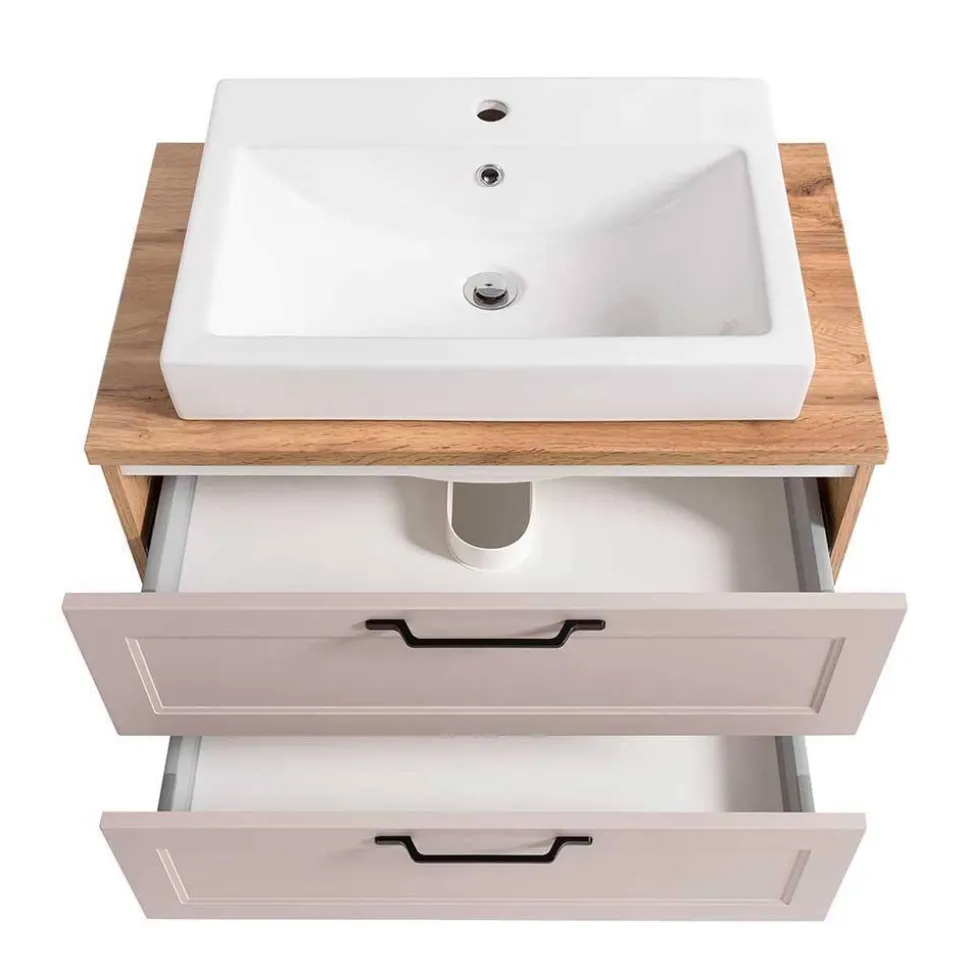 Badeinrichtung Möbelset in Hellgrau - Trioto (vierteilig)