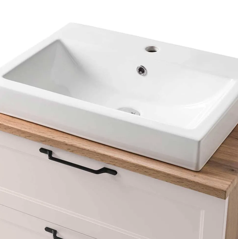 Badeinrichtung Möbelset in Hellgrau - Trioto (vierteilig)