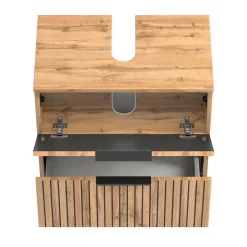 Badeinrichtung mit Lichtspiegel Set - Crystoga (vierteilig)