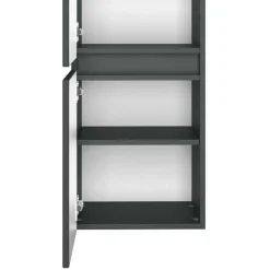 Badeinrichtung Set in Dunkelgrau - Natarivos (dreiteilig)