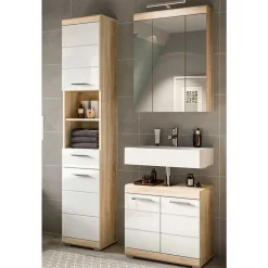 Badeinrichtung zweifarbig modern - Calbanyara (dreiteilig)