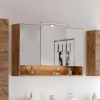 Badezimmer 3D Spiegelschrank in Holz Nachbildung - Lemnas