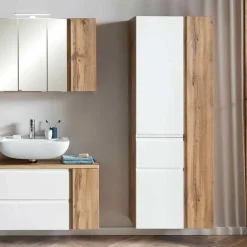 Badezimmer Hochschrank breit mit drei Türen - Eight