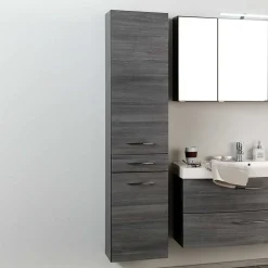 Badezimmer Hochschrank Darina in Grau