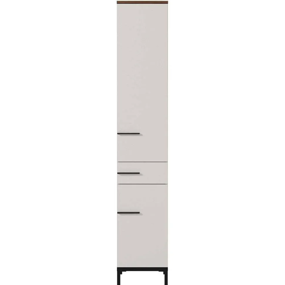 Badezimmer Hochschrank in Hellgrau - Dolida