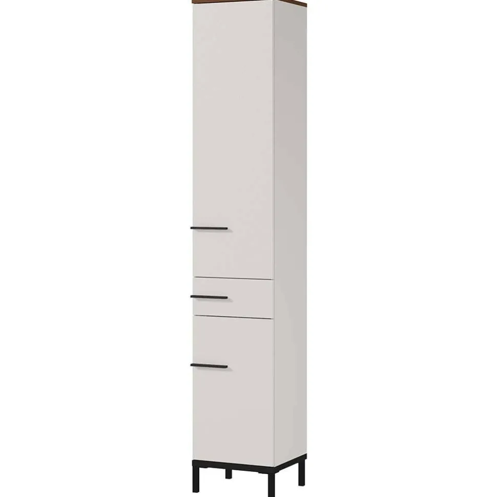 Badezimmer Hochschrank in Hellgrau - Dolida