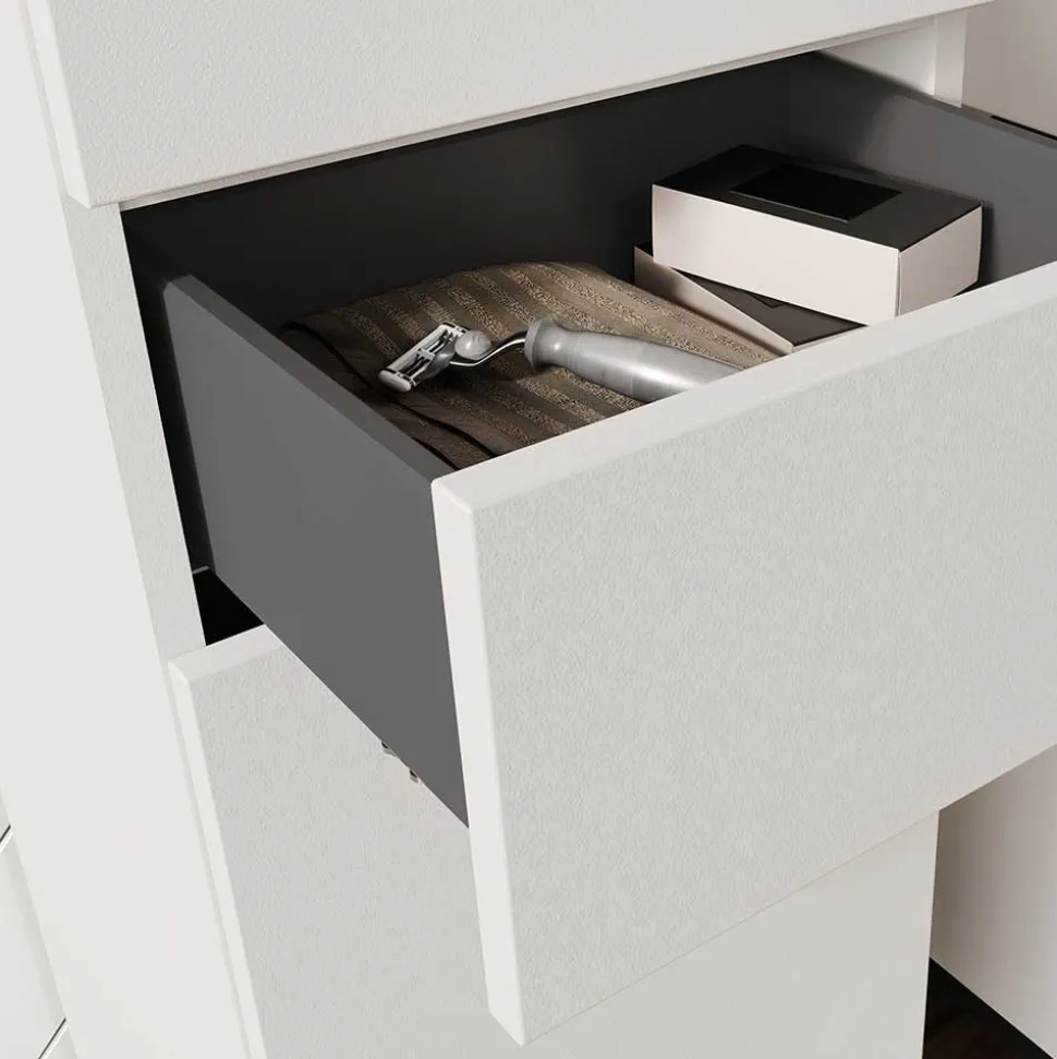 Badezimmer Hochschrank in Hellgrau - Dolida