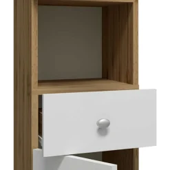 Badezimmer Hochschrank mit 2 Türen & Schublade - Nelani