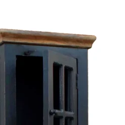 Badezimmer Hochschrank Sentiments in Schwarz Mangobaum