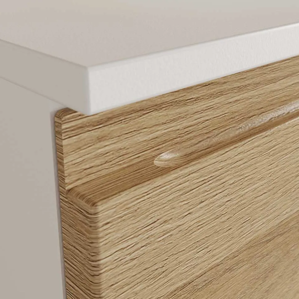 Badezimmer Hochschrank zweifarbig - Aspariavo