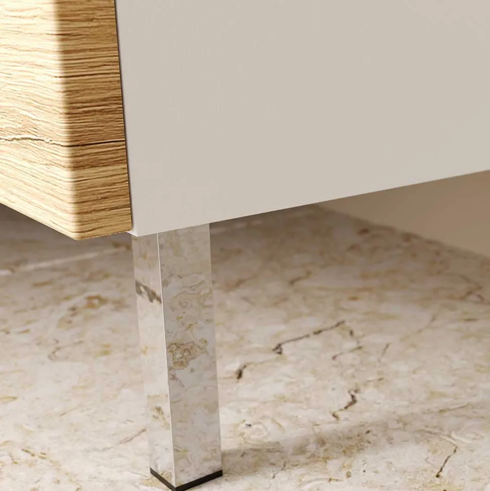 Badezimmer Hochschrank zweifarbig - Aspariavo