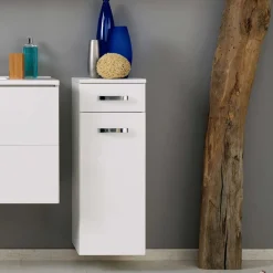 Badezimmer Kombination Sagunis in Weiß (sechsteilig)