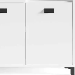 Badezimmer Kommode in Weiß mit Schwarz - Envaton