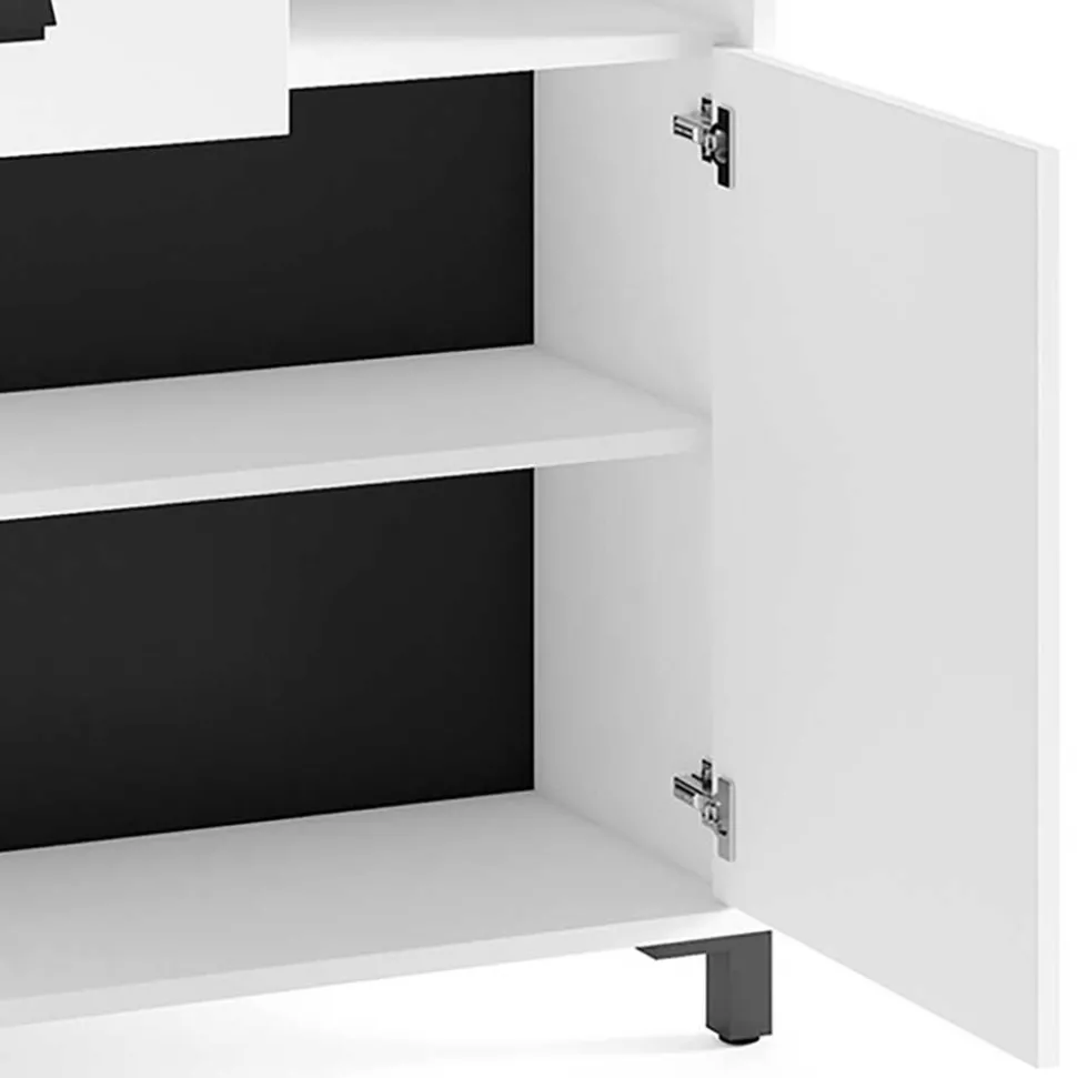 Badezimmer Kommode in Weiß mit Schwarz - Envaton