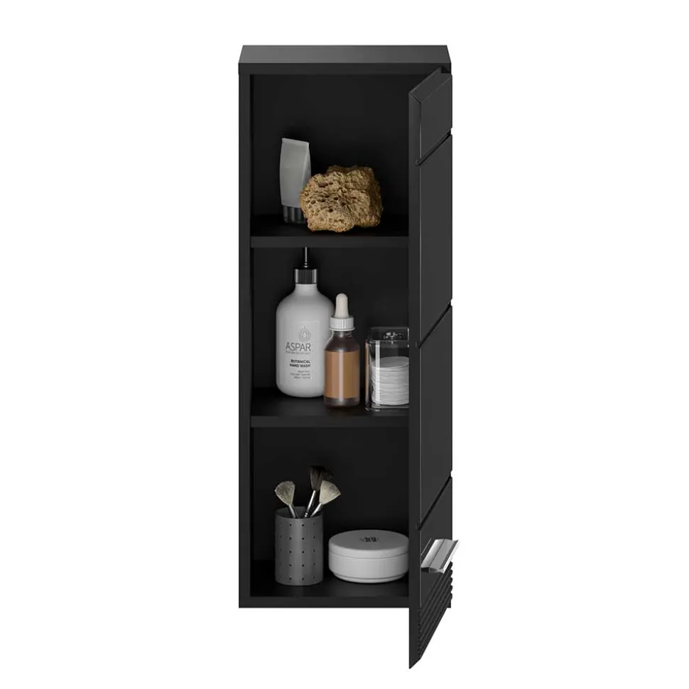 Badezimmer Möbelblock in Schwarz - Culina (fünfteilig)