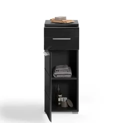 Badezimmer Möbelblock in Schwarz - Culina (fünfteilig)