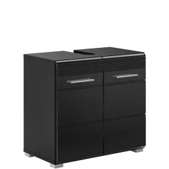 Badezimmer Möbelblock in Schwarz - Culina (fünfteilig)