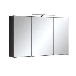 Badezimmer Möbelset Blaxin in Anthrazit Hochglanz (fünfteilig)