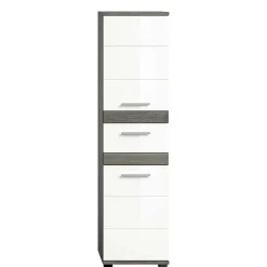 Badezimmer Midischrank in Weiß Hochglanz - Chapan