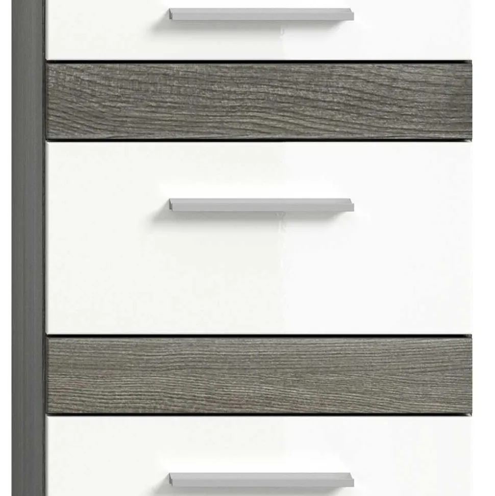 Badezimmer Midischrank in Weiß Hochglanz - Chapan