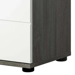 Badezimmer Midischrank in Weiß Hochglanz - Chapan