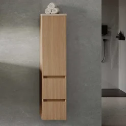 Badezimmer Midischrank in Eiche Hell - Vibulam