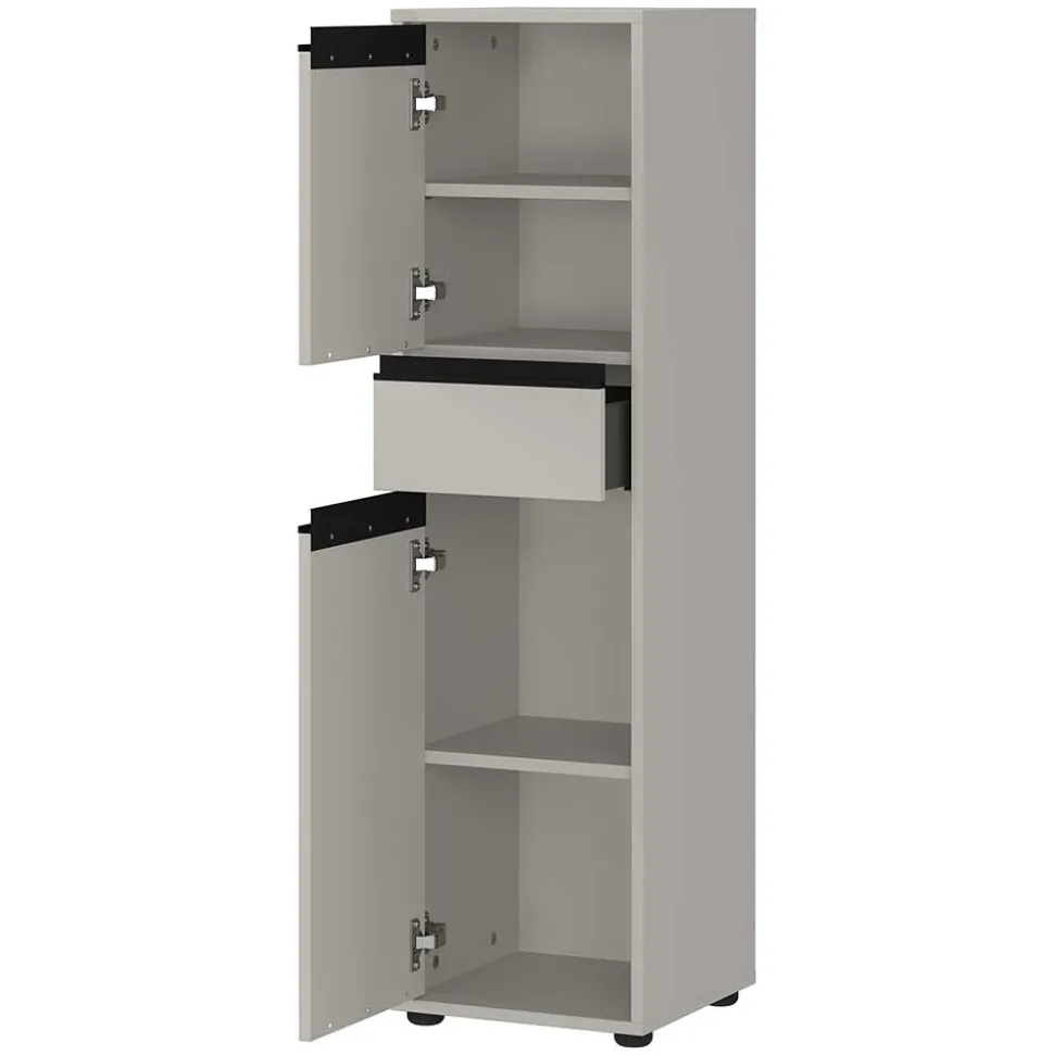 Badezimmer Midischrank in Grau - Ancela