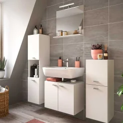 Badezimmer Midischrank in Weiß - Harmone