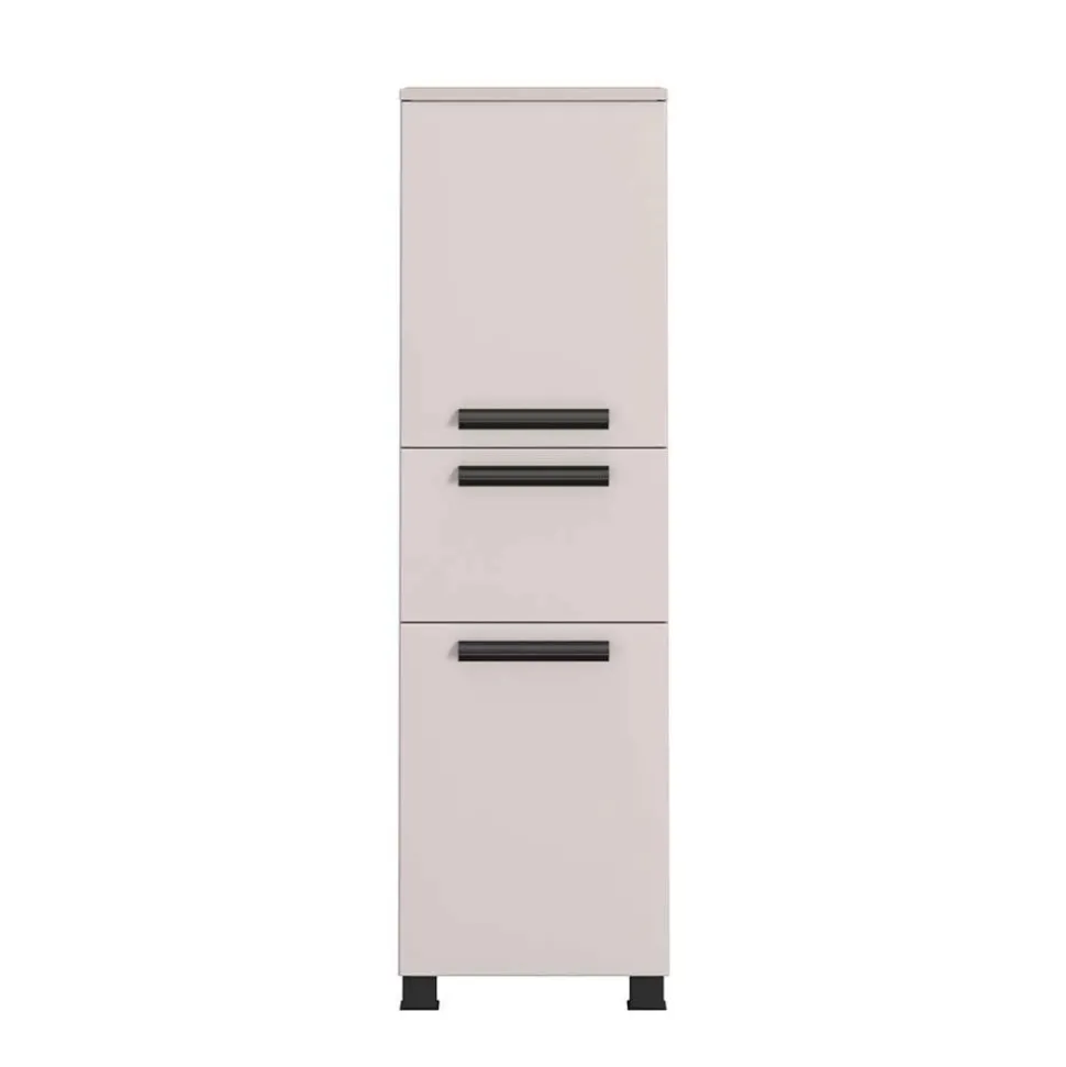 Badezimmer Midischrank in Hellgrau - Adendras