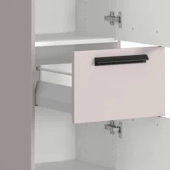 Badezimmer Midischrank in Hellgrau - Adendras