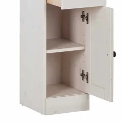 Badezimmer Schrank in Weiß mit Dunkelbraun - Malka